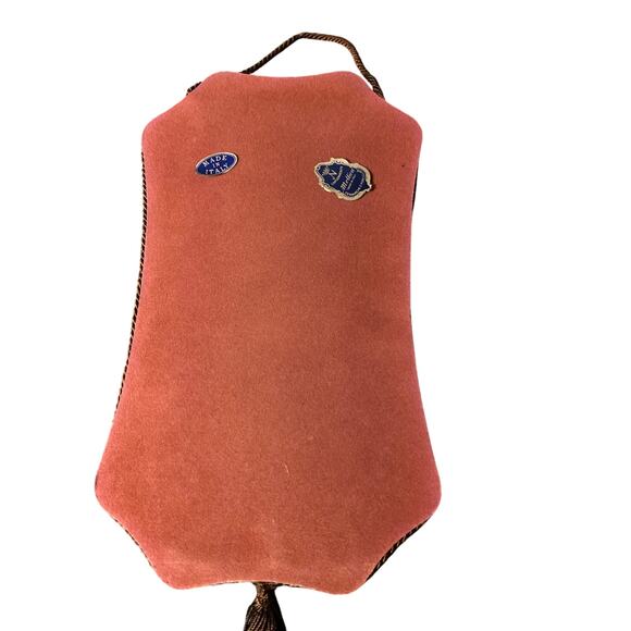 Vintage Mid Century Italian Porcelain 3D Roses Velvet Plaque Capodimonte Bisque - Picture 3 of 4